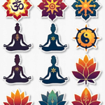 Yoga Symbols - Sticker Sheet v22